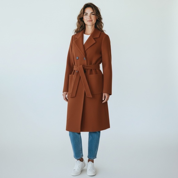 Hooever/Women's Double Breasted Wool Blend Coat/Size: S - Picture 5 of 16